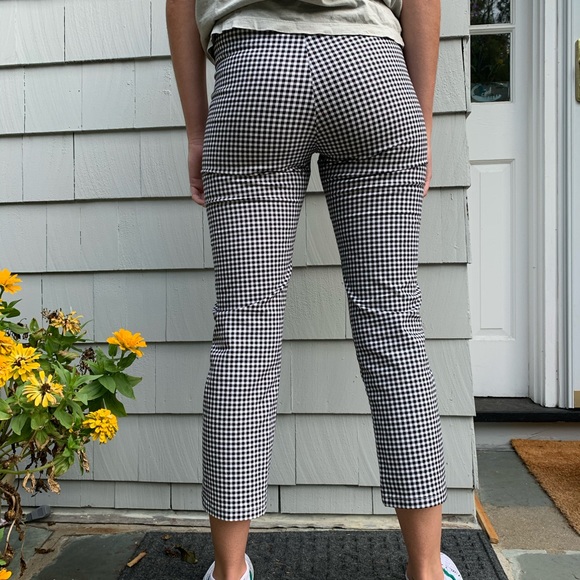 Gingham pants with zip - Picture 3 of 5